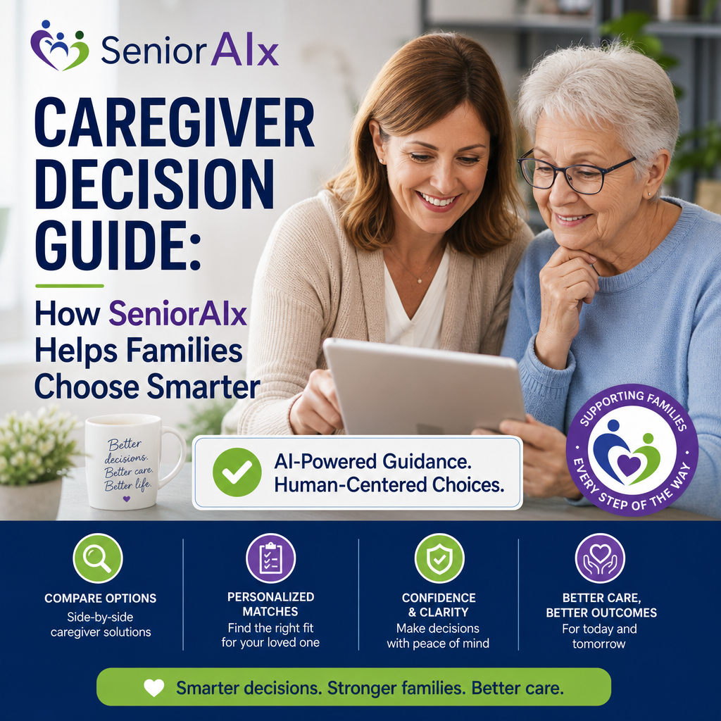 Illustration of Caregiver Decision Guide: How SeniorAIx Helps Families Choose Smarter
